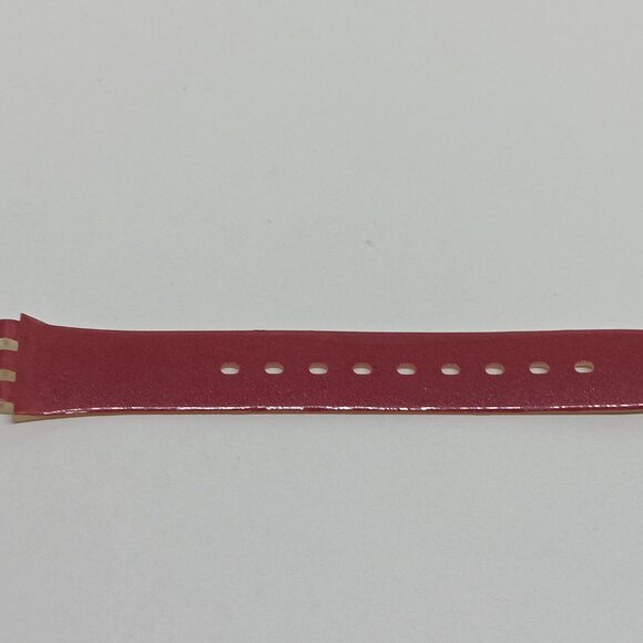 VINTAGE Swatch Ladies Metallic Red Strap - Fits 25mm Swatch Watches - Picture 4 of 7